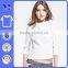 Nice Tight-Fitting Long-Sleeved Dobby Design T-shirt Plain White