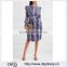Wholesale Ruffled Paisley-print Silk Dress(DQM055D)