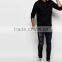 Hot Sale Cheapest Custom Long Sleeve Button Placket Black Men's 65% Polyester 35% Cotton Breathable Pique 200g Casual Polo Shirt