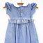 Baby Girls Dress Designs Hand Work Cotton Blue Dress