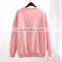 Custom Women's Sweatshirts Without Hood Pullover Cotton Polyester O-neck Crewneck Sweatshirts For Ladies