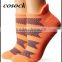 Hollow jacqaurd unisex anti-slip studio no show ankle support yoga pilates socks