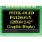 PG12864GW 128x64 Graphic OLED Display Module
