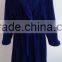China supplier high quality lady's lapel style solid flannel robe