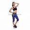 Compression Capri Pants Plus Szie Leggings Low Waist Pocket Decoration Black Tight Pants