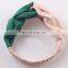 2017 New Arrival Fashion Korea Two Color Fabric Cross Turban Headband