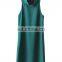 CHEFON Draped Neck Sleeveless Green Shift Business Casual Dress