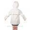 PUKR17003 Hot Selling Kids White Custom PU Rain Coat Children Windbreaker For 2-10 Y