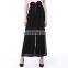 Latest Design Woman Black Loose Fit Chiffon Pant With Zip Front