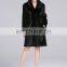 Luxury Genuine whole skin Mink Fur Long Coat with hood/mink long coat/mink colored coat