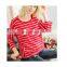 Women's Tee Shirt Dress Two Color Striped T-shirt