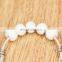 Fashion Hand Woven Ice Crack Ceramic Bracelet Five white Bead Simple hand Chain National Style Rope women Jewelry
