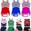 Custom fashion girls cheerleading uniforms photos, cheerleading crop top and skirt