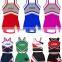 Custom fashion girls cheerleading uniforms photos, cheerleading crop top and skirt