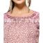 2015 Latest Animal Print Kaftan For Ladies And Girls Pink Animal Printed Georgette Top