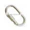 Good Quanlity Safety Petzl steel 25 KN Carabiner and Oval Scraew locking gate Carabiner ,Rock Climbing Carabiner