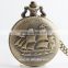 Large Antique Pocket Watch Vintage Sailing Everything is going smoothly Unisex Quartz Watch With Chain