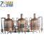 Micro mini brewery 3 vessel beer brewing equipment 500L beer mash tun