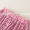 plain pink sleeveless pleated Top with pants 2pcs lovely Baby Girl suit