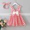 Girls' Dress 2020 Summer Cotton Striped V-Neck Backless Clothes Dress