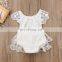 Baby Girl White lace Romper Toddler Summer Boutique jumpsuits short sleeve