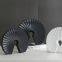 Chinese Sector Abstract White Black Ceramic Decoration Decor For Office Home