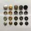 15mm Customized Garments Handbags Purses Cap Metal Ring Snap Button For Leather