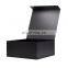 Luxury bulk big square bedding products packaging collapsible black gift boxes
