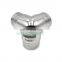 wholesale Railing Satin Round 304 316 Stainless Steel 3 Way Pipe Tube Connector fittings