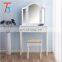 bathroom mirror vanity set white makeup table bench organizer