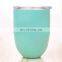 Egg Shape Stemless Wine Glass with Lid for Travel
