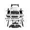 Limgene body kit front bumper grille facelift conversion big spoiler for Land Cruiser Prado 2022 body kit