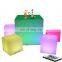 Outdoor Furniture Waterproof IP65 Lighting Luminous Cube Sitting Led Garden Chair And Table
