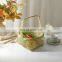 Mini Picnic Basket Woven Bamboo Storage Basket With Handle Fruit Basket Wholesale Handwoven Made in Vietnam