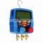 CT-GD-B Digital Manifold Gauge Set for Refrigerant HVAC Refrigeration Air Conditioner Sight Glass Digital Pressure Gauge