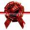 High quality printed red heart wedding decoration pull ribbon bows made by white pp solid polyplain