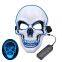 Luminous LED Skull Mask Halloween Horror Scream Creepy Flashy Party Face Masks With Light