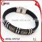 fashion bracelet silicone wristband cross steel silicon bracelet