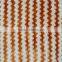 100% polyester double color yellow stripe plush fabric