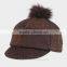 women custom winter hats with ball on top promotional caps and hats