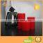 Pure Red LED Candle Set Round Edge Battery Operated Fake Wick Unscented Flameless Wax Pillar Candles Assorted Sizes Red Color