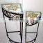 free standing metal flower shelves