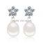 CYW China popular 925 sterling silver imitation pearl earrings jewelry wholesale