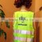 100 polyester work vest Customised safety vest with silk screen printing LOGO