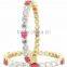Indian CZ AD Gold Tone Ethnic Traditional Bangles Bracelet