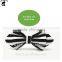 Black and White Stripe Silk Bow Tie for Christmas Gift