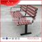 High quality export wooden garden bench outdoor 3 seat with metal frame