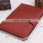 brown pu case notebook with zipper closure for business usage