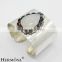 Alibaba Wholesale Product New Design White Opal Topaz Silver Gemstone Band Cuff Bangle