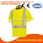 Polyester Material Visibility Security Safety Vest Jacket Reflective Strips Orange Yellow Work Wear Uniforms Clothing